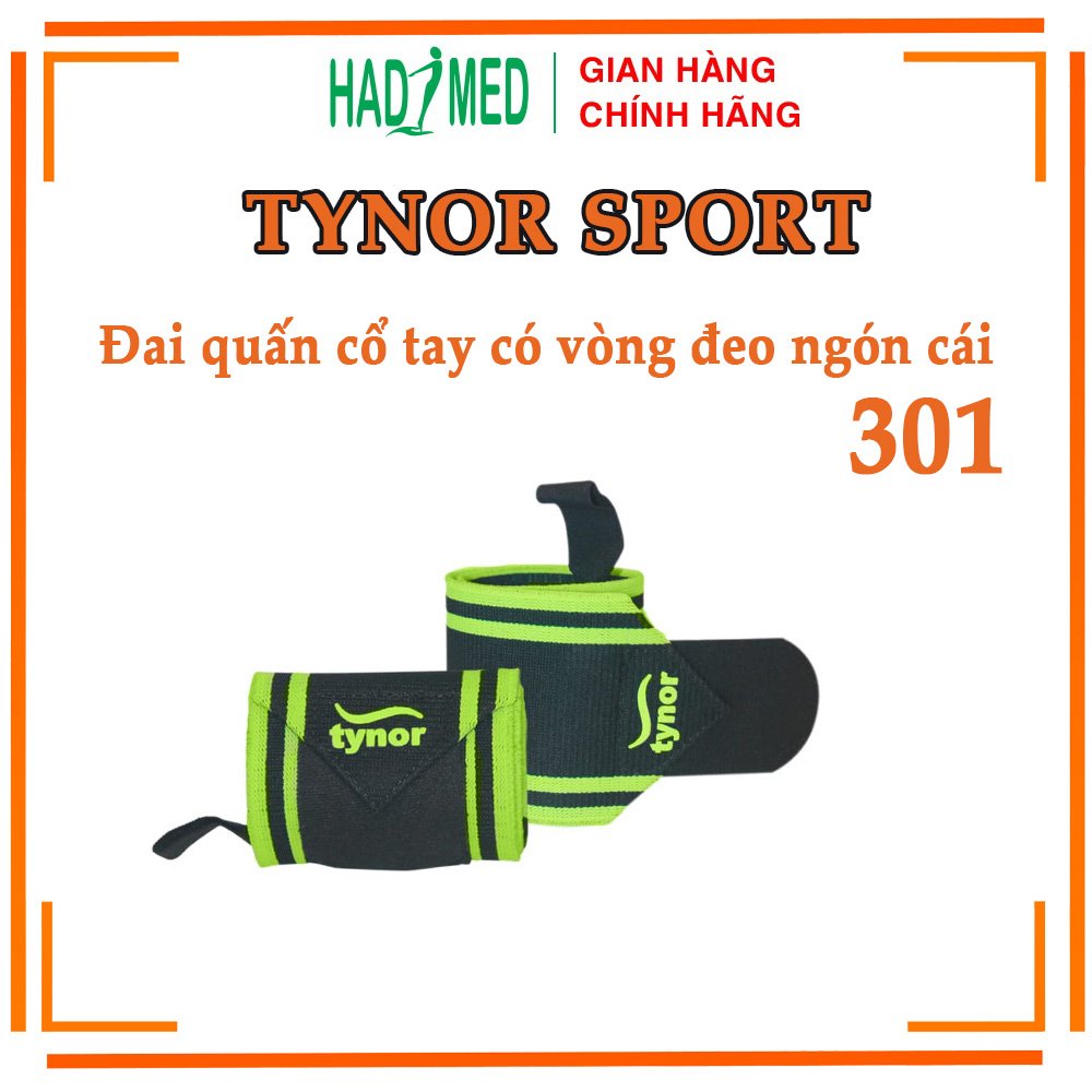 Đai quấn cổ tay có vòng đeo ngón cái TYNOR Sport