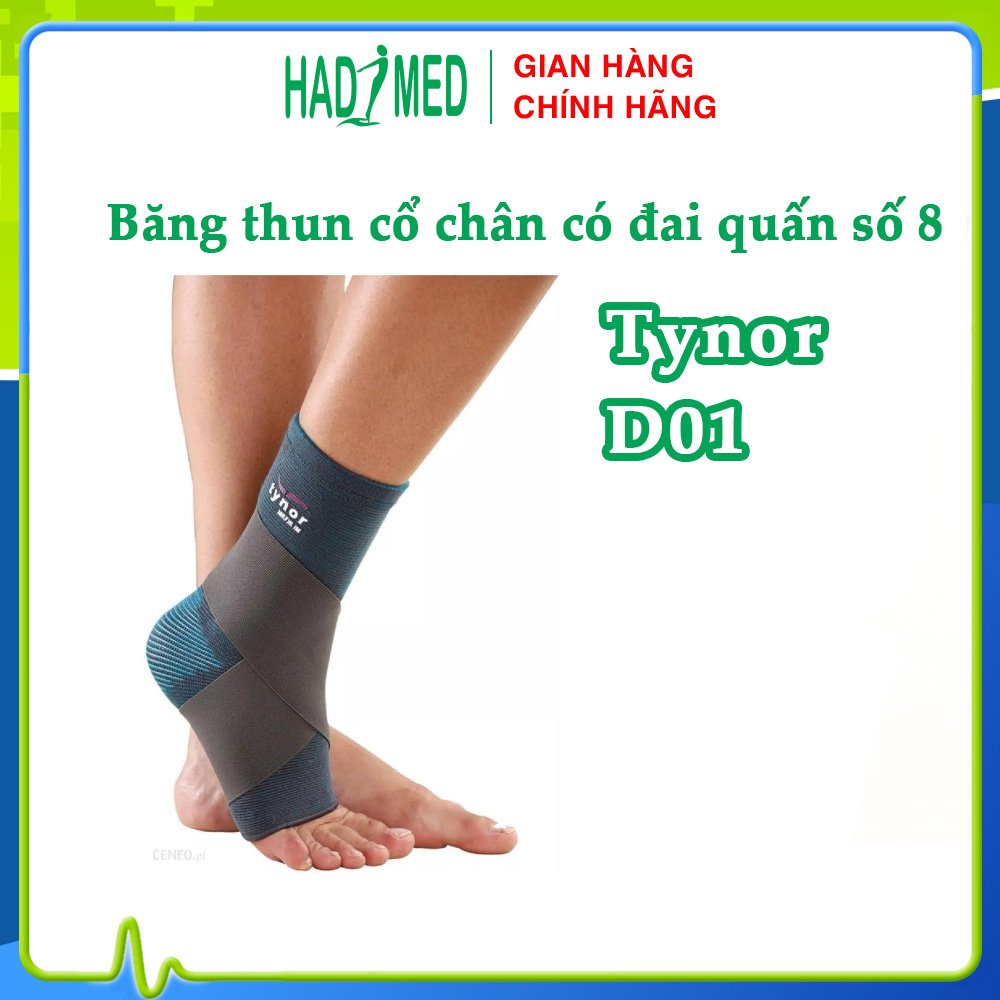 Băng thun cổ chân TYNOR D01 có đai quấn số 8