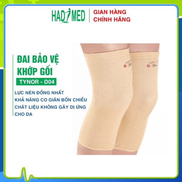 Băng thun khớp gối TYNOR D04 bảo vệ khớp gối an toàn