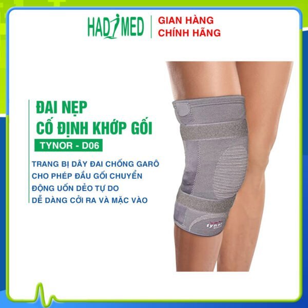 Đai đầu gối có thanh bản lề Tynor D06 hỗ trợ sau mổ dây chằng chéo