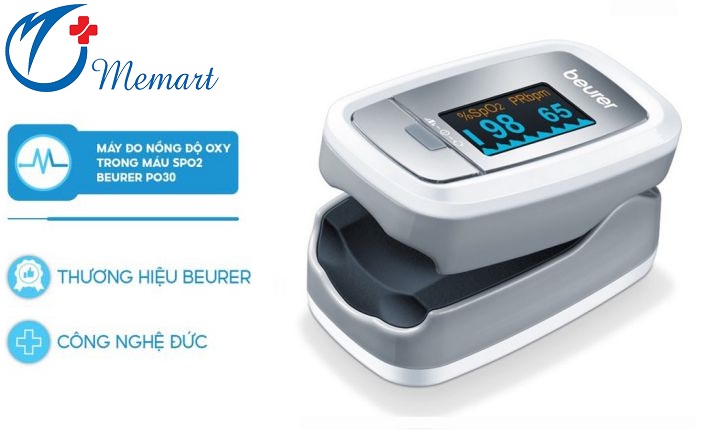Máy đo nồng độ oxy và nhịp tim Beurer PO30 nhập khẩu tại Đức
