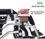 Xe lăn điện tiêu chuẩn bánh nan hoa COLOR 180C Plus